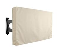 JMORCO Funda TV Exterior Cubierta de TV for Exteriores de 22 a 75 Pulgadas, Cubierta Impermeable a Prueba de Polvo, Funda Oxford 600D, Caja de TV Negra y Beige(Beige,40X42inch)