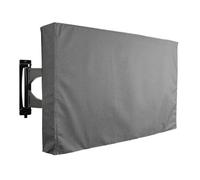 JMORCO Funda TV Exterior Cubierta de TV for Exteriores de 22 a 75 Pulgadas, Cubierta Impermeable a Prueba de Polvo, Funda Oxford 600D, Caja de TV Negra y Beige(Grey,36X38inch)