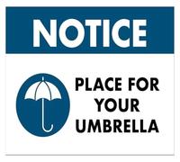 JMVLVLOA Retro Umbrella Holder Location Tin Sign 12x8 Inch | Distressed retro design adds charming character to mudroom hallway entrance