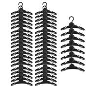 Jnchdghwa 48 Perchas de Plástico Antideslizantes para Ropa de Perro, de 18 cm de, Color Negro.