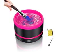 Jnchdghwa Limpiador de Pinceles Eléctrico con Vaso de Enjuague y 3 Modos, con Puerto USB para Pintura Acrílica y Gouache.