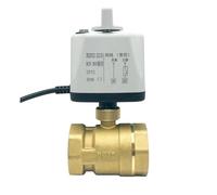 JNURGWLYH Válvula de Bola eléctrica Normalmente Cerrada/Abierta DN15 DN20 DN25 DN50 con Interruptor Manual Válvula de Bola motorizada de latón de 2 vías 8 N.M Grande(Normally OPEN-24VDC,DN20)