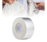 Joaecosmhui Cinta de Butilo, Cinta de Aluminio y Caucho Butílico Superimpermeable, Impermeable Sellador Adhesivo para Goteras, Huecos en El Marco de La Ventana o Roturas de Tuberías (1mm x 5cm x 5m)