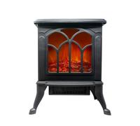 Jocca Calefactor Chimenea 1500W con Tecnología PTC, Termostato Ajustable, Seguridad Mejorada y Llama Decorativa Controlable