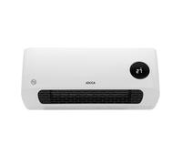 Calefactor y ventilador de pared Jocca con una potencia de 2000W, mando a distancia para programar el termostato y temporizador, con tecnología PTC y función de puerta o ventana abierta
