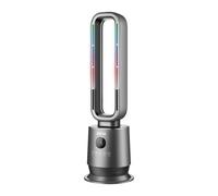 JOCCA - Calefactor Sin Aspas Digital 2000W con Mando a Distancia | Termoventilador Silencioso con Oscilación 70°, Temporizador, Termostato 16-36°C, Luz LED 7 Colores y Protección de Seguridad