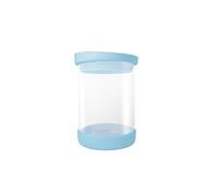 Jocca Recipiente 480 ml de Cristal, Cristal y Silicona, Azul, 20 x 15 x 5 cm