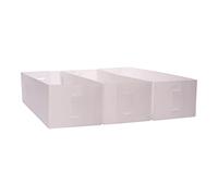 JOCCA - Set de 3 Organizadores Transparentes para Cajones | 10,5x30x8 cm | Ideal para Ropa Interior y Calcetines | Plástico Resistente y Fácil de Limpiar | Ahorro de Espacio