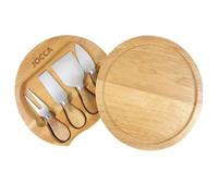 JOCCA Set De Tabla Y Cuchillos Para Queso, Diámetro 20cm, 4 Cuchillos De Acero Inoxidable