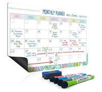 Joeji's Kitchen Calendario Magnetico Pizarra con 4 Rotuladores - Calendario Imán Planificador Familiar