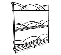 joeji's Kitchen Especiero de Cocina de Pie Libre Encimera - 3 Niveles - Organizador de Especias Estable - Especias de Cocina - Negro…