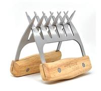Joeji's Kitchen Garras de Carne Accesorios barbacoa de utensilios barbacoa con asas de madera de tacto frío utensilios barbacoa kit multifuncionales para cerdo ternera pollo y más