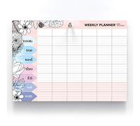 Joeji's Kitchen Planificador semanal Agenda Hojas desprendibles 60 páginas, Bloc de planificación de comidas - Tablero de planificación de escritorio semanal para organizar y planificar