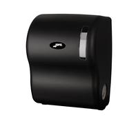Jofel - Dispensador de Papel Bobina en Continuo, Diámetro MAX. 210mm, Servicios Pre-Cortados de 27cm, sin Palanca, Máxima Higiene y Ahorro, Fabricado en ABS Negro Mate, AG56600-MT