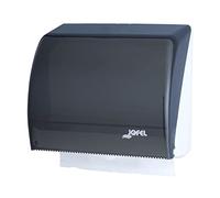 Jofel - Dispensador de Papel de Manos, Toallas Faciales, Dispensador de Papel Secamanos de Pared, Combi: 400 Toallitas Zig-Zag o Bobina de 90 mts Carcasa ABS, Azur AH46000, SAN Fumé