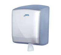 Jofel - Dispensador de Papel en Bobina hasta 205mm Mecha en Continuo, Bobina Especial para Dispensar por el Centro de la Base, Maxima Higiene, Carcasa de Acero, Futura AG45500, Inox. Brillo