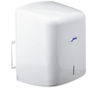 Jofel - Dispensador de Papel en Bobina hasta 205mm Mecha en Continuo, Bobina Especial para Dispensar por el Centro de la Base, Maxima Higiene, Carcasa ABS, Valor AG47000, Blanco
