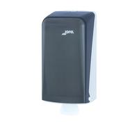 Jofel - Dispensador de Papel Higienico, 400 Toallitas en Formato Zig-Zag, Máxima Higiene Sólo se Toca la Toallia a Usar, Ahorro de Papel, Cascasa ABS Resistente, Azur AH71400, Fumé