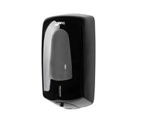 Jofel - Dosificador de Jabón para Pared Automático de Gel Rellenable con Capacidad de 1L, Dispensador Jabón Baño, Dispensador de Jabón Óptico sin Contacto, Carcasa ABS, Aitana AC76650, Negro Brillo