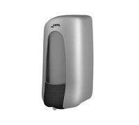 Jofel - Dosificador de Jabón para Pared, Recargable con Cartuchos de Espuma y Gel con Capacidad de 1L, Dispensador Jabón Baño, Válvula Anticorrosión y Antigoteo, Carcasa ABS, Aitana AC73300, Plata