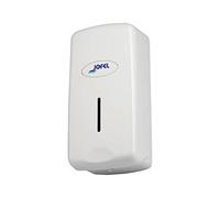 Jofel - Dosificador de Jabón para Pared, Rellenable con Jabón Líquido Capacidad de 1L, Dispensador Jabón Baño, Carcasa ABS Resistente, Antigoteo y Anticorrosión, Valor AC27050, Blanco