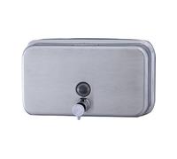 Jofel - Dosificador de Jabón para Pared, Rellenable con Jabón Líquido con Capacidad de 1L, Dispensador Jabón Baño Horizontal, Válvula Antigoteo y Anticorrosión, Clásica ALL1003, Inox Satinado