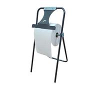 Jofel - Portabobinas de Suelo Plegable, Dispensador de Papel Industrial con Sierra Frontal para Corte, Gran Resistencia, Tubo de Acero 20mm, Acepta Bobinas de hasta 500m, AD80010