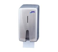 Jofel - Portarrollos de Papel Higiénico Domestico, Dispensador de Papel en Rollos 2 unidades, Carcasa de Acero Alta Resistencia, Valor AF55000 Inox. Satinado