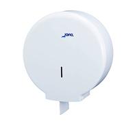 Jofel - Portarrollos de Papel Higiénico Industrial Grande, Dispensador de Papel en Rollos de hasta 400m, max. 260mm de Diámetro, Mandril de 45mm, Ideal en Baños Públicos WC, Azur AE55000, ABS Blanco
