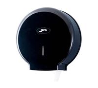 Jofel - Portarrollos de Papel Higiénico Industrial Mediano, Dispensador de Papel en Rollos 300m, 220mm Diámetro, Mandril 45mm, Ideal Baños Públicos, Carcasa ABS, Valor AE57600 Negro