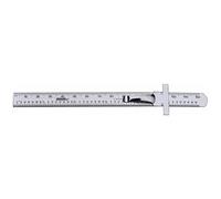 Johnson Level & Tool Johnson Level & Tool 7202 Regla de clip de bolsillo de acero inoxidable para contratistas de 6 pulgadas