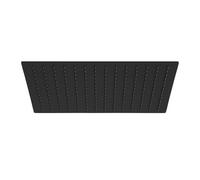 JOHO Alcachofa de ducha de lluvia de 12 pulgadas, Cabezal de ducha lluvia de acero inoxidable con boquillas antical, Rociador para Ducha empotrable, cuadrado 30 x 30 cm, negro