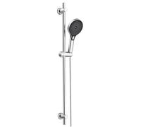 JOHO Barra de Ducha 100cm con Alcachofa de Ducha 3 funcións, Acero inoxidable Columna Ducha con Soporte Ajustable y Manguera, Cromado