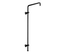 JOHO Barra de ducha de acero inoxidable con fijaciones de pared variables, barra de pared para ducha de lluvia, Columna de ducha 91 cm, Negro