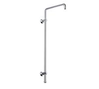 JOHO Barra de ducha de acero inoxidable con fijaciones de pared variables, barra de pared para ducha de lluvia, Columna de ducha 91 cm, Cromo