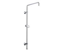 JOHO Barra de ducha de acero inoxidable con fijaciones de pared variables, Barra de pared para ducha de lluvia, Columna de ducha 91 cm con Soporte de Alcachofa, Cromo