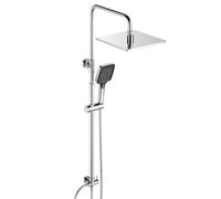 JOHO Columna de Ducha en Acero INOX sin Grifo, 20x20 cm Cromo