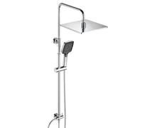 JOHO Columna de Ducha en Acero INOX sin Grifo, Rociador XL 25x25 cm Cromo