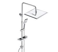 Columna de ducha JOHO - Acero inoxidable, hidromasaje, con estante y ducha superior