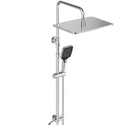 JOHO Columna de Ducha en Acero INOX sin Grifo, XXL Rociador 35x25 cm Cromo