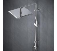 JOHO Columna de Ducha sin Grifo Set Ducha de Altura Ajustable Acero Inoxidable Sin Thermostatocon Alcachofa Cabezal Ducha Lluvia 30x30cm cromo