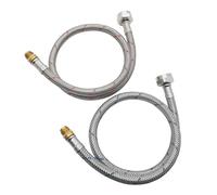 JOHO manguera flexible para el grifo de agua del grifo G 3/8 «x M10x 50CM DN8, trenzado de acero inoxidable manguera de conexión para el grifo mezclador manguera de agua potable 2 piezas