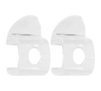 JOINPAYA 1 Par de Tiradores de Persiana Enrollable de Plástico Transparente, Manijas Curvas Compatibles Mayoría de Persianas, Fijación Segura para Ventanas y Cortinas