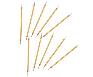 JOINPAYA 10 Piezas Filamento LED Flexible 3v 60mm Amarillo para Luminaria | 4000 K, Accesorios para Iluminación Diy, Retrofit Sencillo, Fría, Incluye Pilas Botón y USB