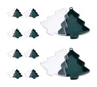 JOINPAYA 10 Unidades Cajas de Obsequio Navideñas con Tapa y Estructura Hueca en Forma de Árbol Pequeño Verde para Decoración Interior y Regalos Festivos