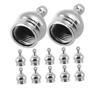JOINPAYA 14 Piezas Tuerca de Pantalla de Lámpara Remate de Lámpara Decorativo Corona Perforada Aleación de Zinc M10x1 Plata Oficinas y Salas de Estar