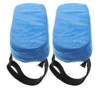 JOINPAYA 2 Cojines Reposabrazos para Silla de Oficina y Ruedas, Acolchados de Algodón PP, Color Azul Pavo Real, Aumento de Altura, Soporte Ergonómico para Codos y Antebrazos, Uso