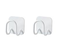 JOINPAYA 2 Piezas Clip de Acero Inoxidable, Organizador de Cocina Blanco | Superficie Lisa, Uso en Puerta de Armario, para Esponjas y Batidores, Orden Compacto