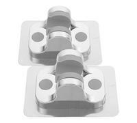 JOINPAYA 2 Piezas Soporte para Cabezal de Ducha de Mano, Percha de Ducha, Plástico, Ajustable, sin Taladro, Autoadhesivo, Plata, para Montaje en Pared, Accesorios de Baño