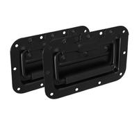 JOINPAYA 2 Tiradores de Cajón Empotrados de 8mm de Hierro Resorte Negros Diseño Elegante para Cajas y Armarios para Viajes de Negocios y Bricolaje